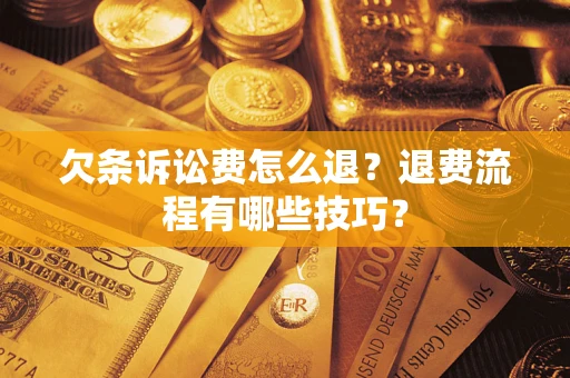 北京欠条诉讼费怎么退？退费流程有哪些技巧？
