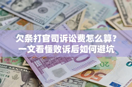 北京欠条打官司诉讼费怎么算？一文看懂败诉后如何避坑